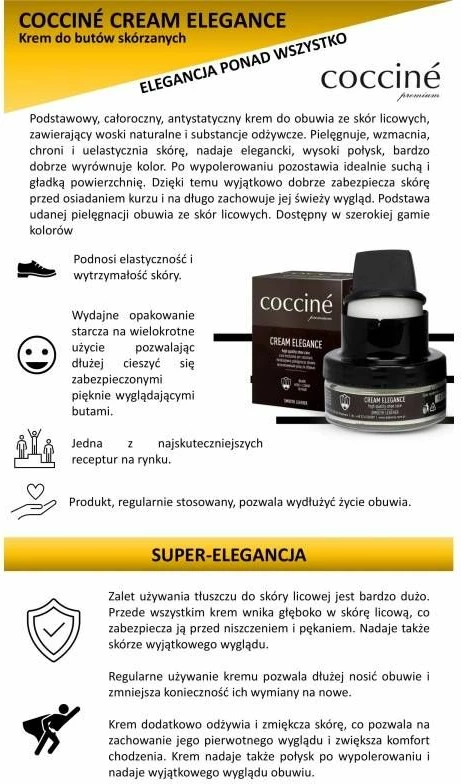 Krem për këpucë Coccine, transparent