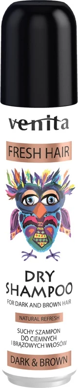 Shampon i thatë për femra Venita Fresh Hair për flokë të errëta & kafe, 75ml