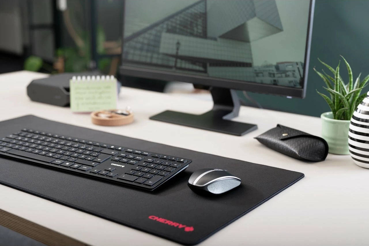 Tastierë Cherry KW 9100 SLIM, Wireless, RF Wireless + Bluetooth, e zezë