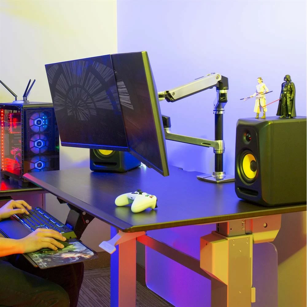 Krah monitori Ergotron LX Dual Stacking, 2 ekrane, 24 inch, rregullim lartësie, ngjyrë argjendtë