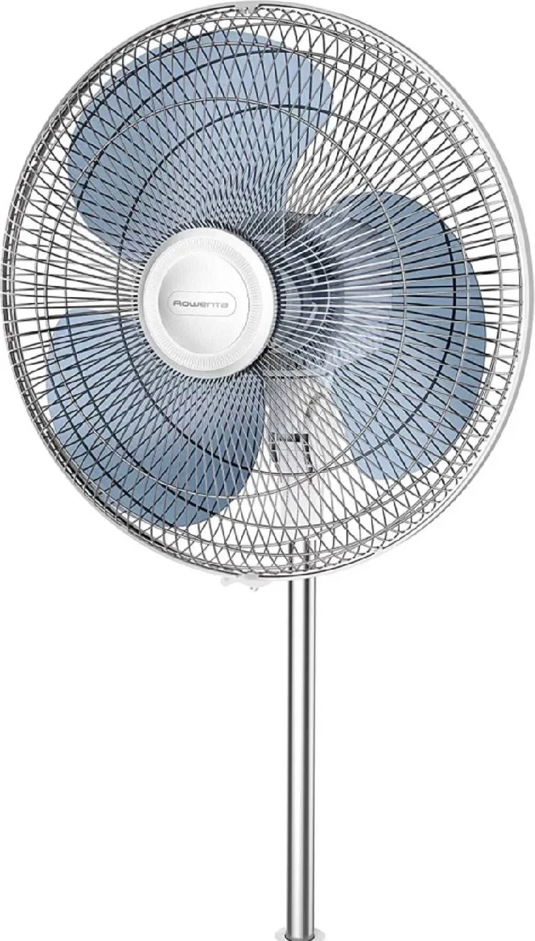 Ventilator pedestali, Rowenta, VU4410F2, 55 m³/min, 3 shpejtësi, lartësi e rregullueshme 1.3 m, i qetë 49 dBA, i bardhë