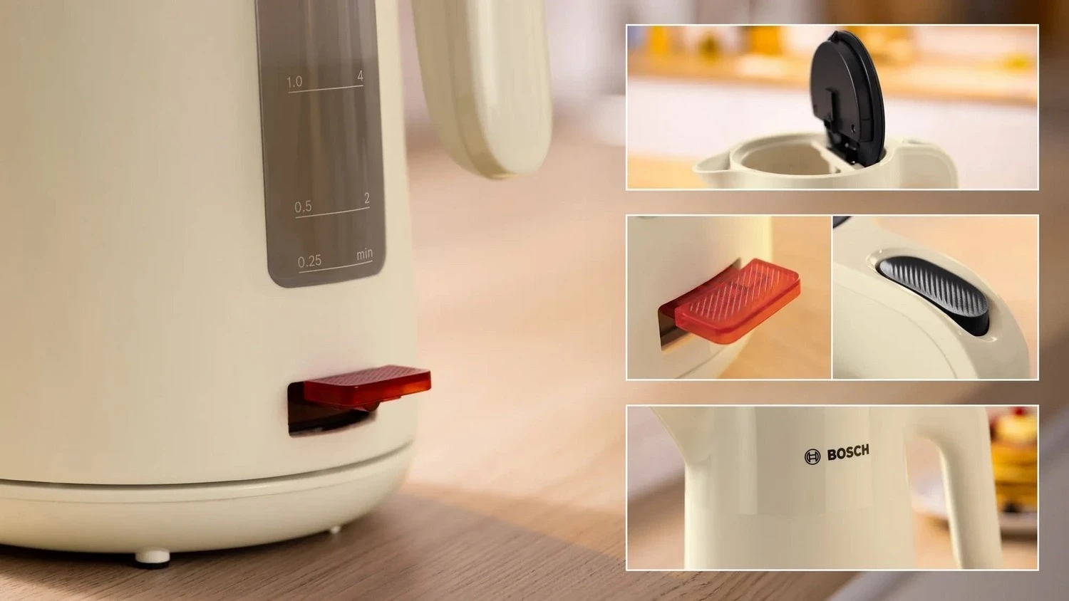 Çajnik Bosch TWK2M167, 1.7 litra, bezh