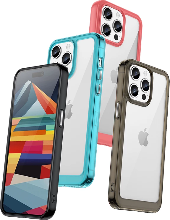 Mbështjellës Hurtel Outer Space Case për iPhone 15 Pro Max, i fortifikuar, i zi