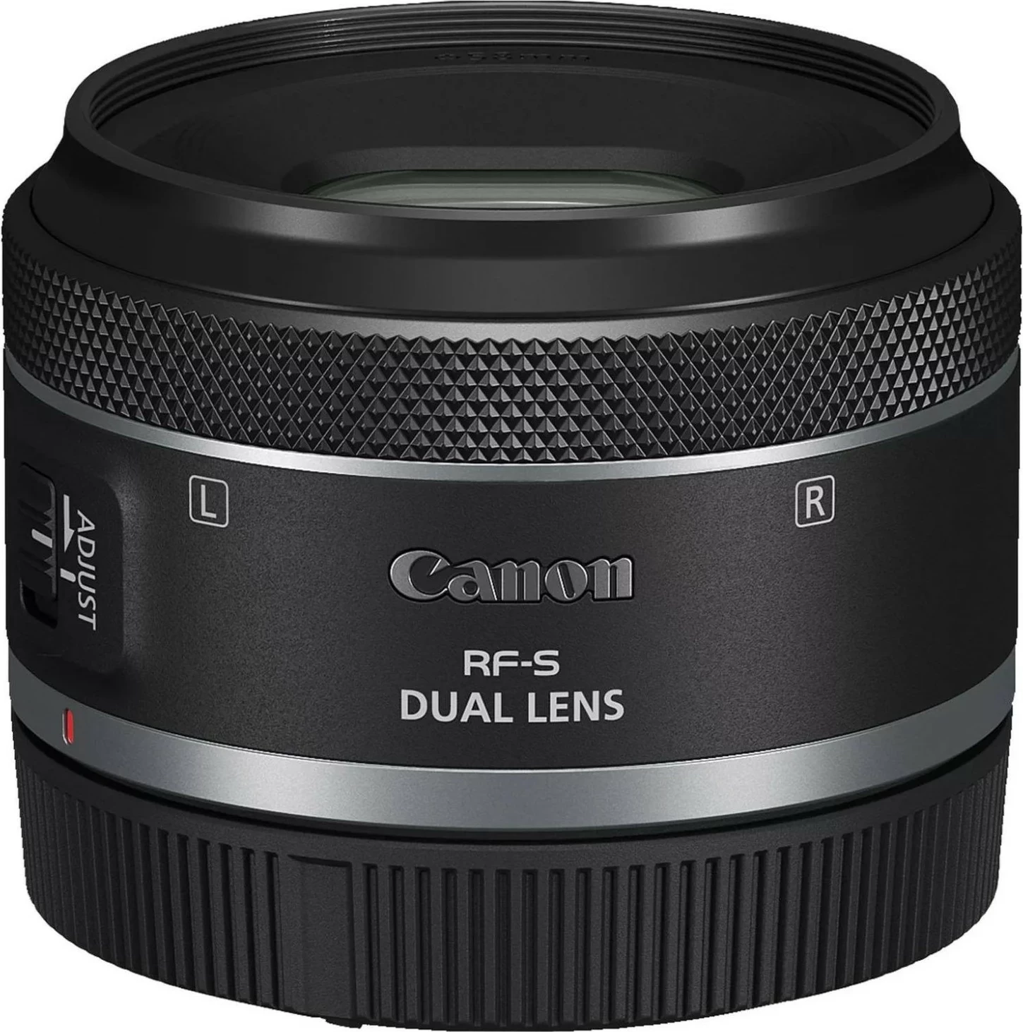 Lentë Canon RF-S 7.8mm F4 STM DUAL, e zezë