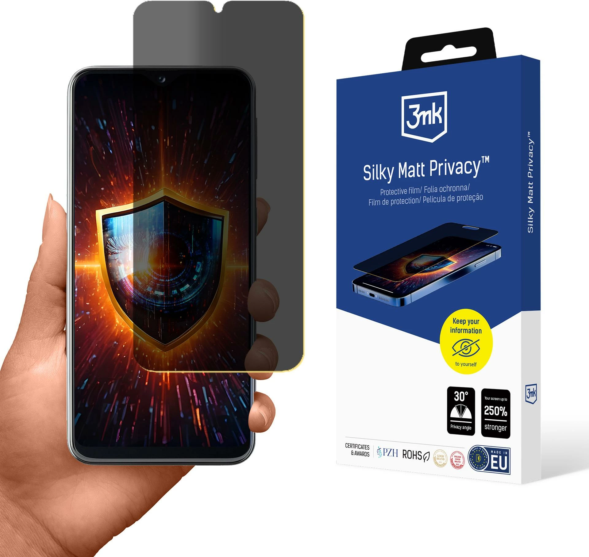 Mbështjellës ekrani 3mk Silky Matt Privacy për Samsung Galaxy A20e, mat, me privatësi
