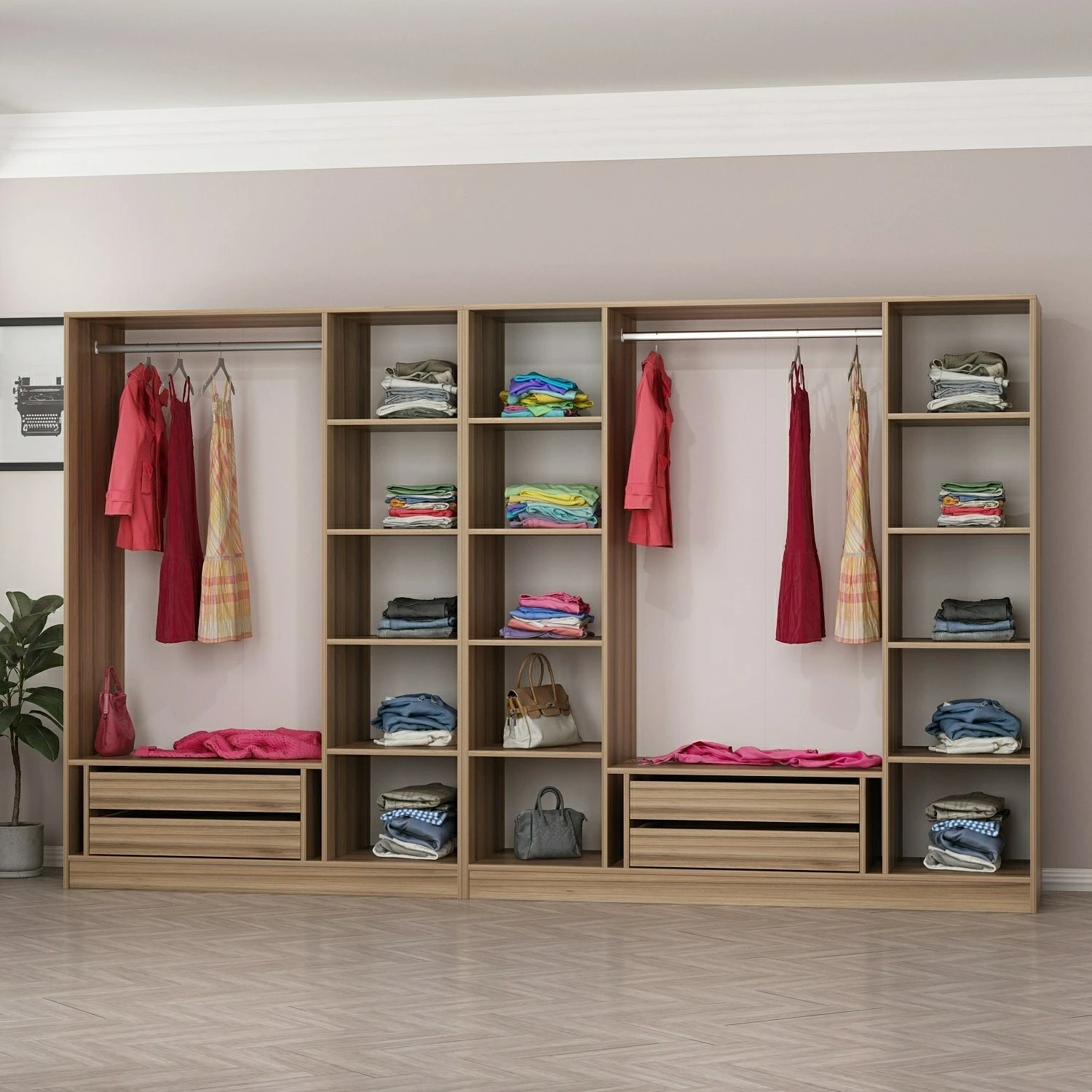 Dollap Skye Decor, dore, 315x190x52cm