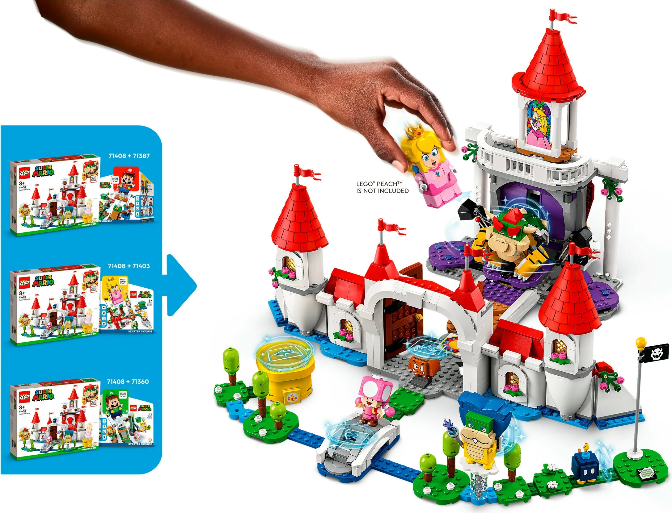 Set ndërtimi LEGO Super Mario Peach’s Castle, 1216 pjesë, shumëngjyrësh