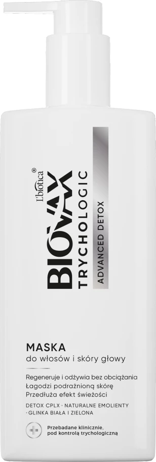 Maskë për flokë dhe skalp BIOVAX Trychologic Advanced Detox për femra, 200ml