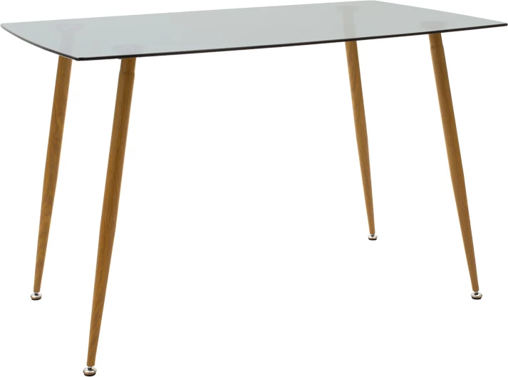 Set tavoline me karrige Chloe-Caron, 5 pjesë, ngjyrë gri e errët/zezë, 120x70x75cm