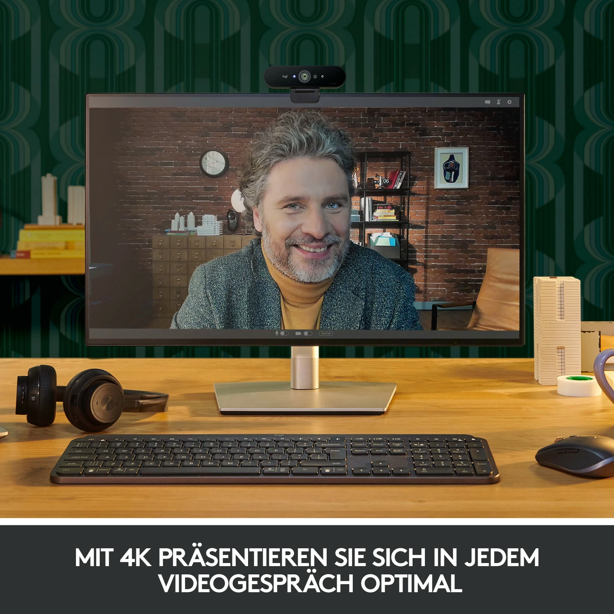 Kamerë Logitech BRIO 4K STREAM EDITION, 4096 x 2160 pixels, Full HD, 90 fps, e zezë