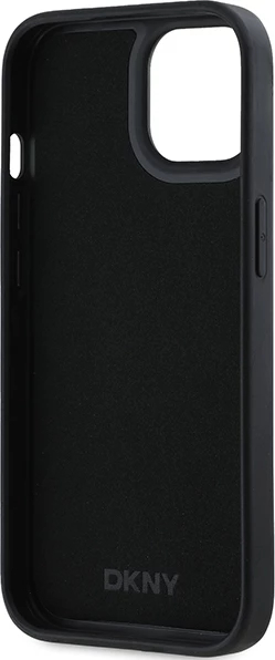 Mbështjellës DKNY 3D Rubber Repeat Pattern për iPhone 15/14/13, i zi