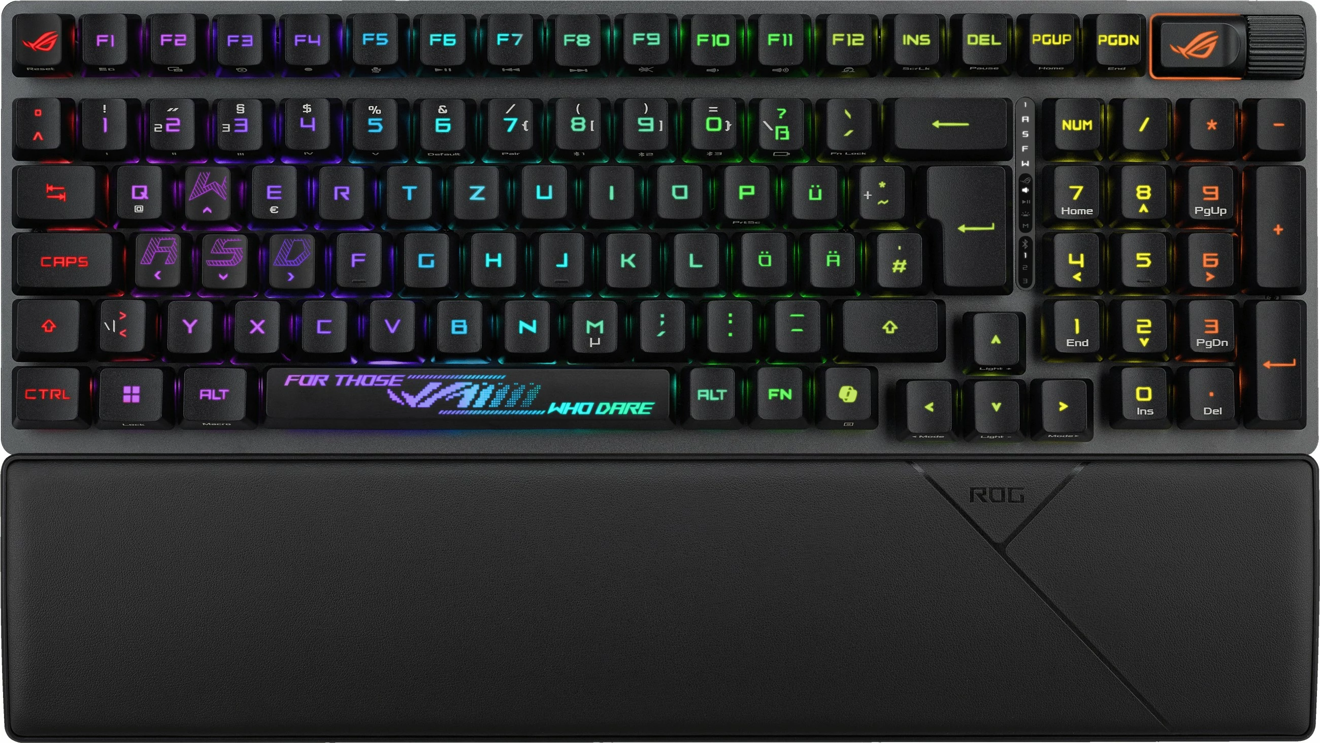 Tastierë gaming ASUS ROG Strix Scope II 96 RX Wireless, 96%, me drita RGB, lidhje USB/RF/Bluetooth, e zezë