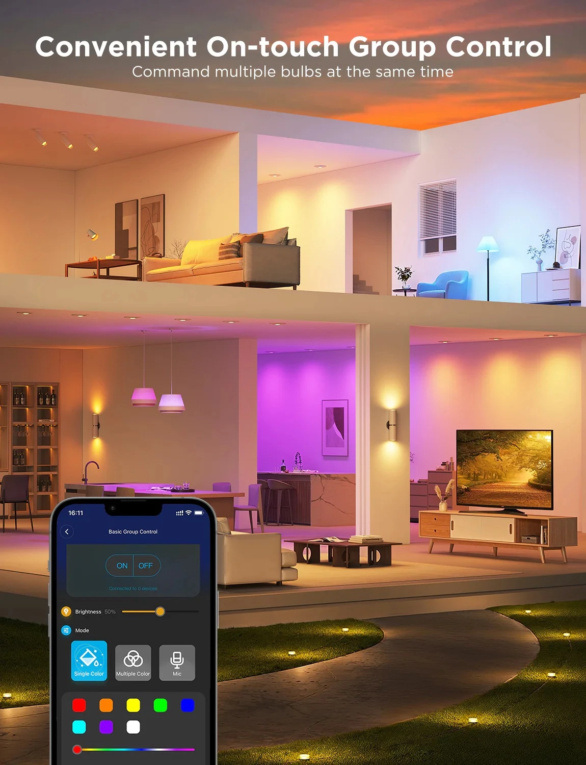 Llambë LED smart Govee B600D GU10 RGBWW 400 lm (2 copë)