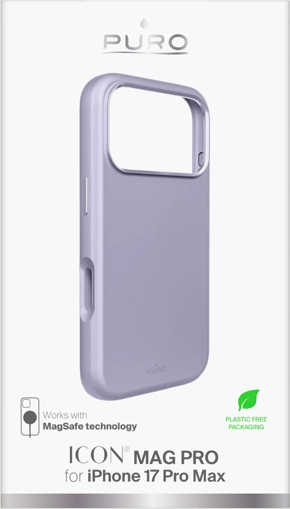 Mbështjellës Puro Icon Mag Pro për iPhone 17 Pro Max, MagSafe, mbrojtje kamerës, butona alumini, rozë