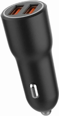 Karikues veture Gembird TA-UC-A2QC36-CAR-01, 2x USB-A QC3.0, 36W, Zi