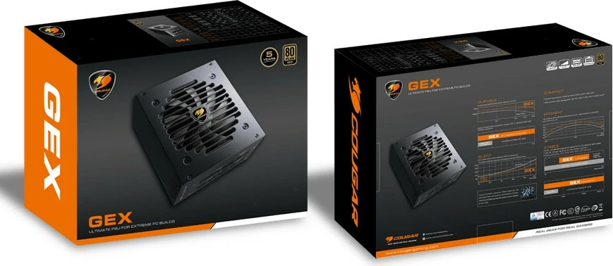 Furnizues energjie Cougar GEX 850W, ATX3.0, 80 Plus Gold, modular, i zi