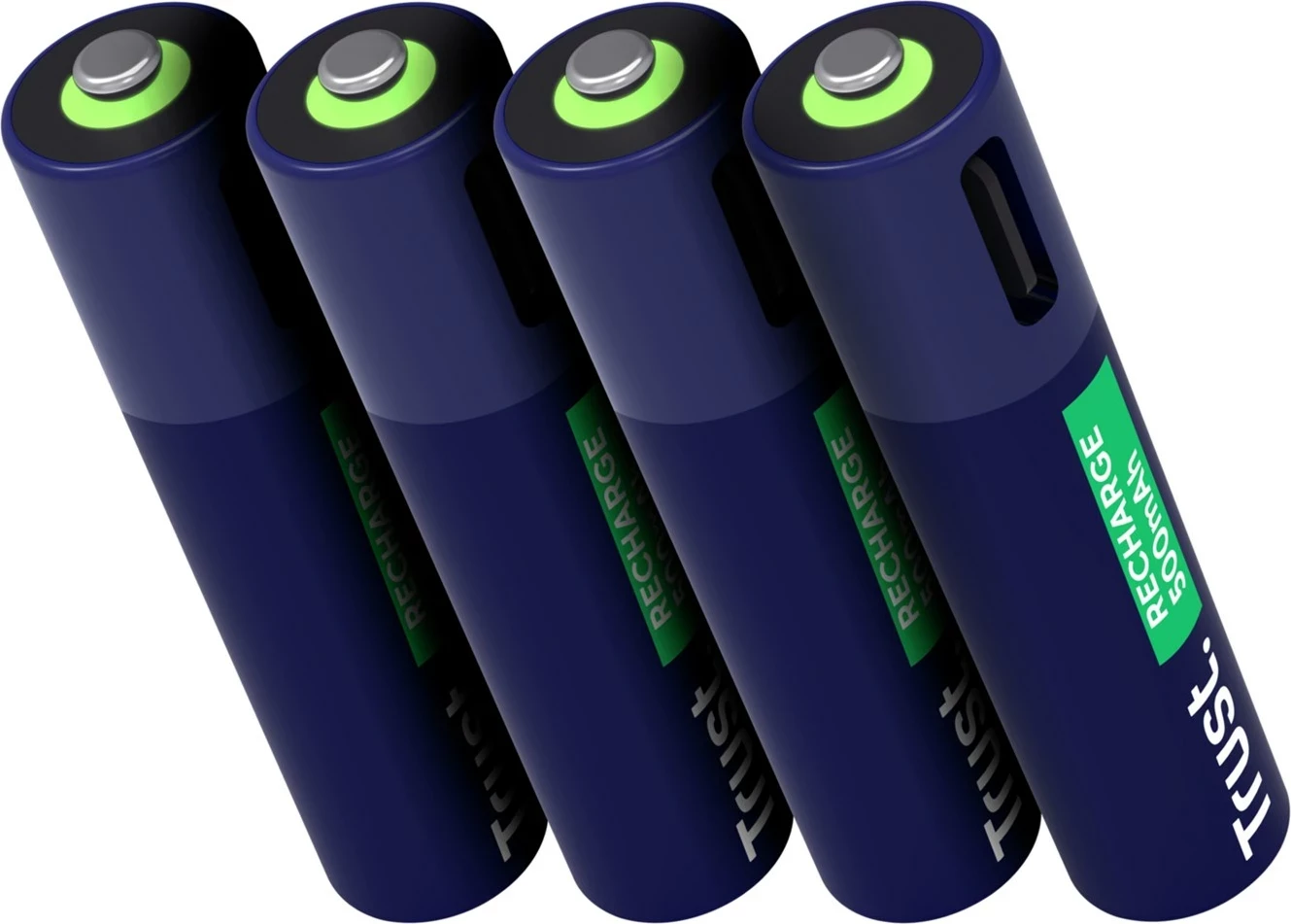 Bateri të rikarikueshme Trust 25671 AAA, 500 mAh, set prej 4 copë, Jeshile
