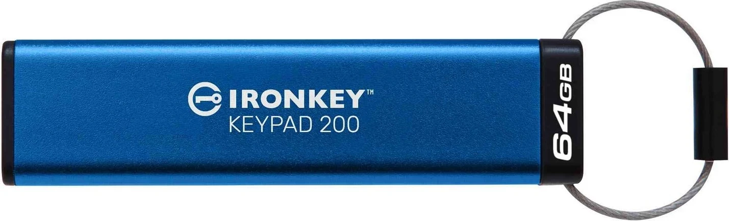 USB Kingston IronKey Keypad 200, 64GB, me mbrojtje AES