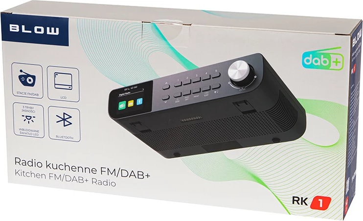 Radio portabile BLOW RK1, FM/DAB+, Bluetooth, e zezë