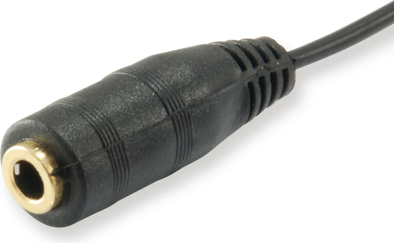 Kabllo audio splitter Equip 3.5mm, 2x3.5mm, 0.13m, e zezë