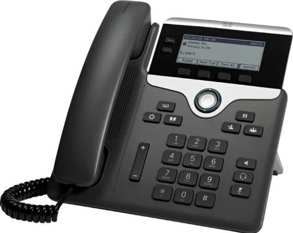 Telefon IP Cisco 7811, LED, 1 linjë, PoE, zi/argjendtë