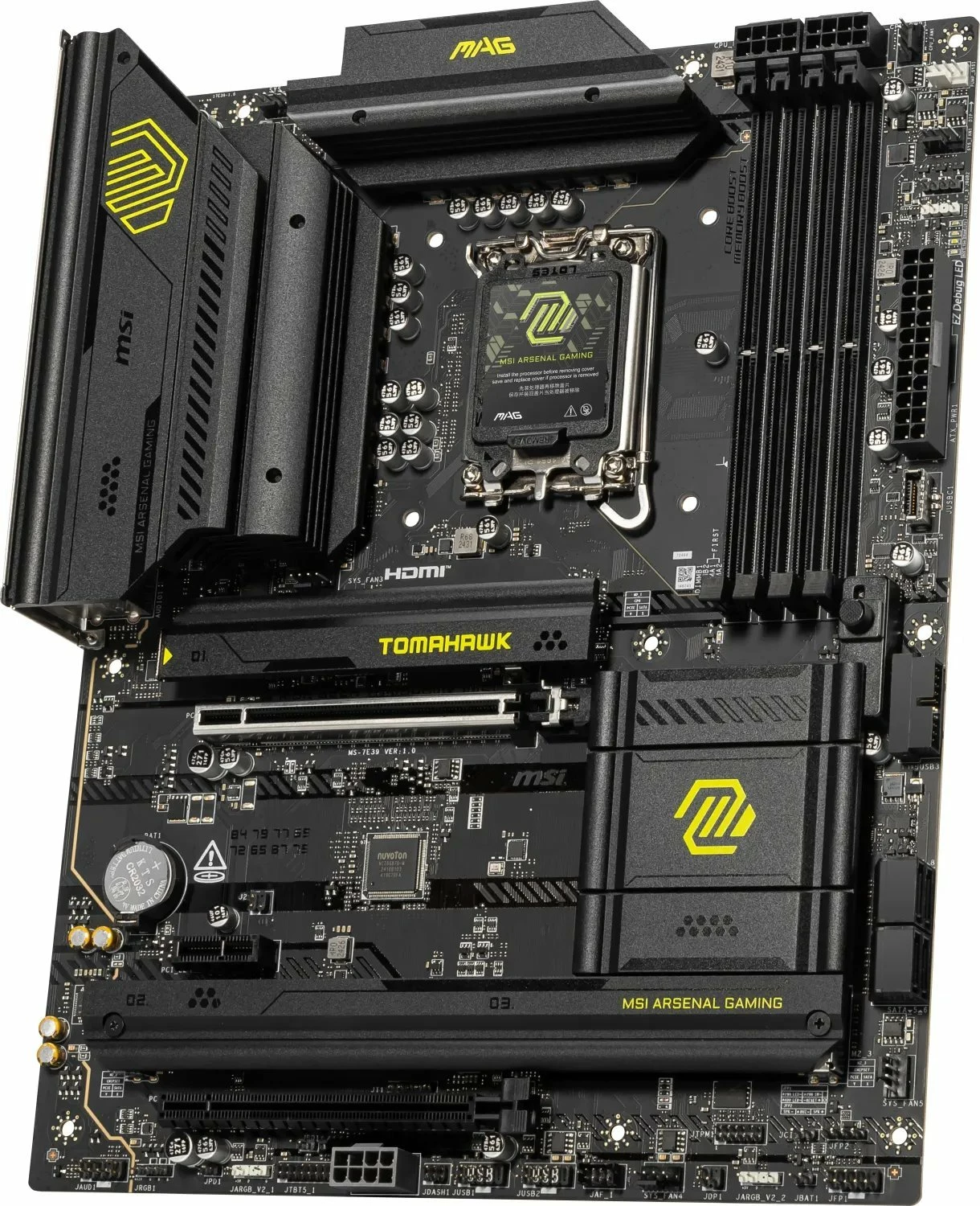 Pllakë amë MSI MAG B860 TOMAHAWK WIFI, ATX, DDR5 deri 256GB, Wi‑Fi 7 + Bluetooth, Thunderbolt 4, PCIe 5.0