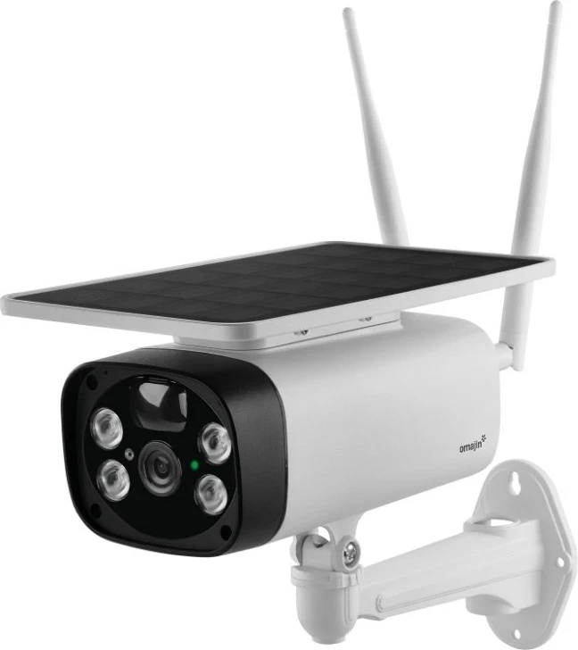 Kamerë sigurie wireless Omajin OSC-01-EU, solar, Bardhë, Zi