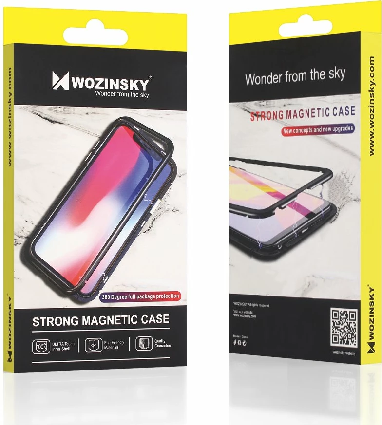Mbështjellës Wozinsky Magnetic Cam Slider Case për Huawei P40, Full Body Cover, i zi