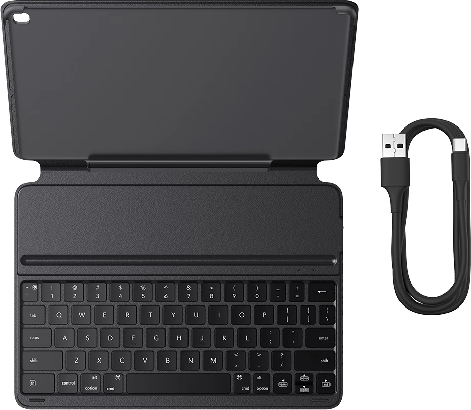 Mbështjellës me tastierë Baseus Brilliance Series për iPad 10.2'' (2019/2020/2021), me USB-C kabllo, e zezë