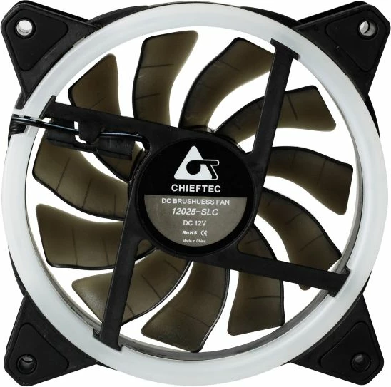 Ventilator RGB për kasë PC CHIEFTEC RAINBOW AF-12RGB 120mm, i zi