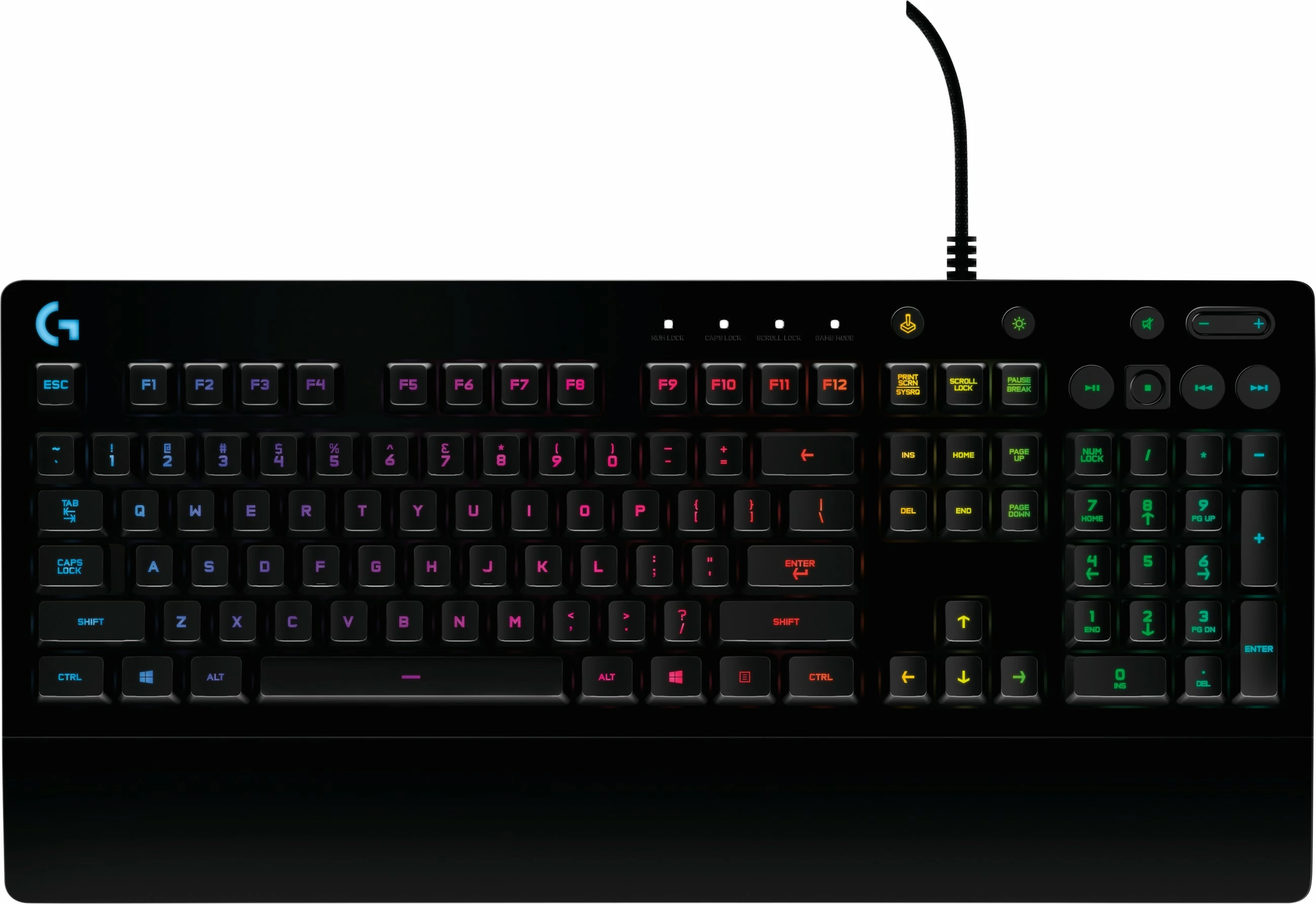 Tastierë gaming Logitech G213 Prodigy, Full-size, Wired, RGB LED, QWERTY, E zezë