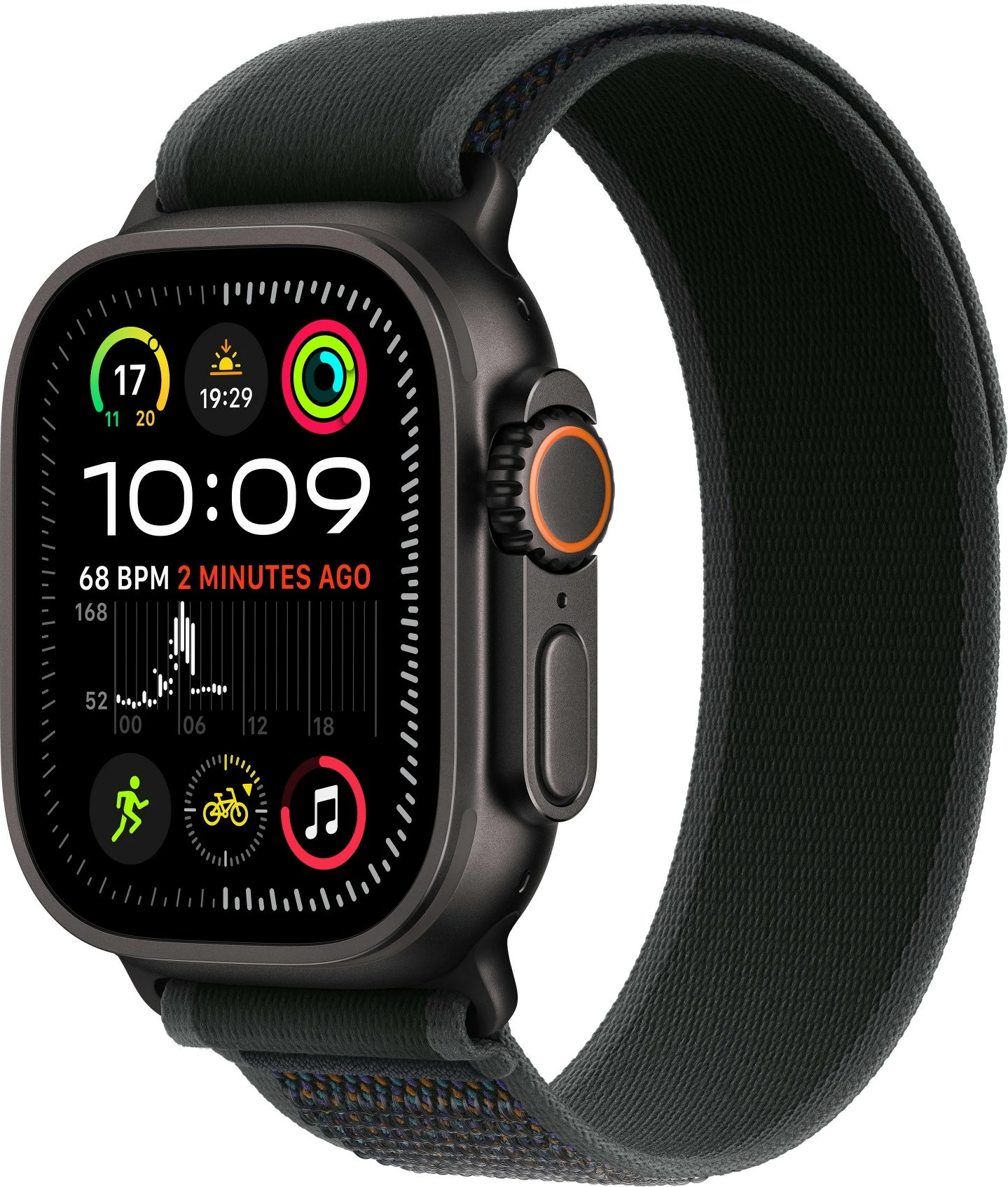Rrip Apple TrailLoop 49mm, M/L, i zi, për Apple Watch