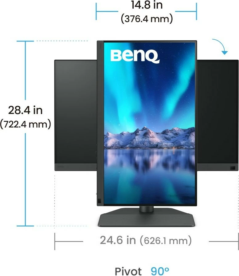 Monitor BenQ SW242Q, 24.1 inç, WQXGA, LED, i zi