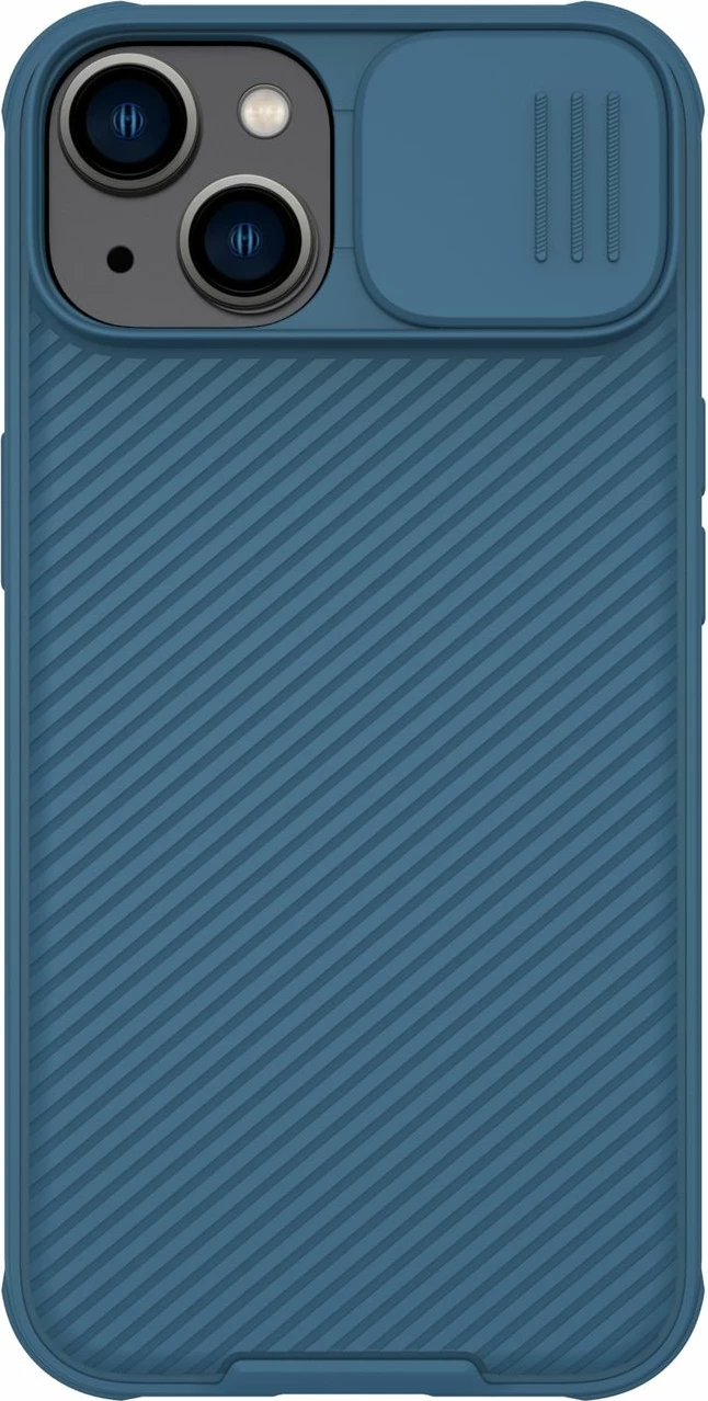 Mbështjellës Nillkin CamShield Pro Magnetic për iPhone 14 Plus, me mbrojtës kamere, MagSafe, Kaltër