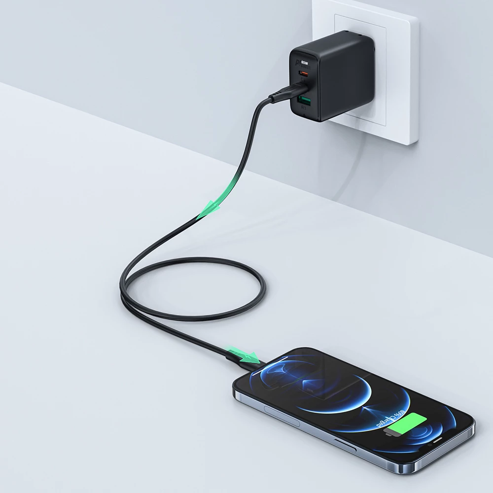 Kabllo Acefast C3-01 USB-C në Lightning, 1.2m, 30W, e bardhë