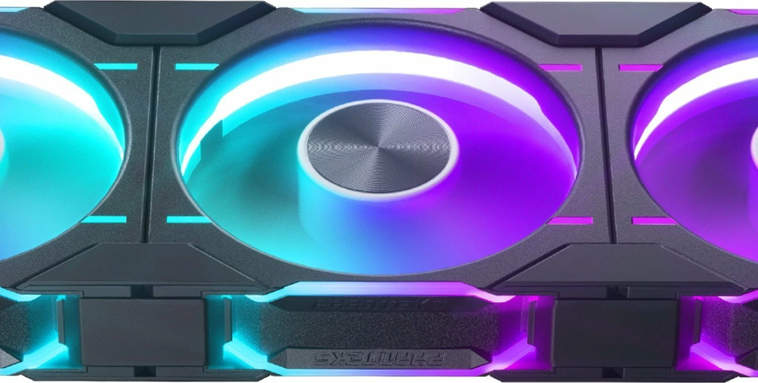 Set ventilatorë PC Phanteks D30-120 PH-F120D30_DRGB_PWM_BK01, 120mm, PWM, D-RGB, 3 copë, e zezë