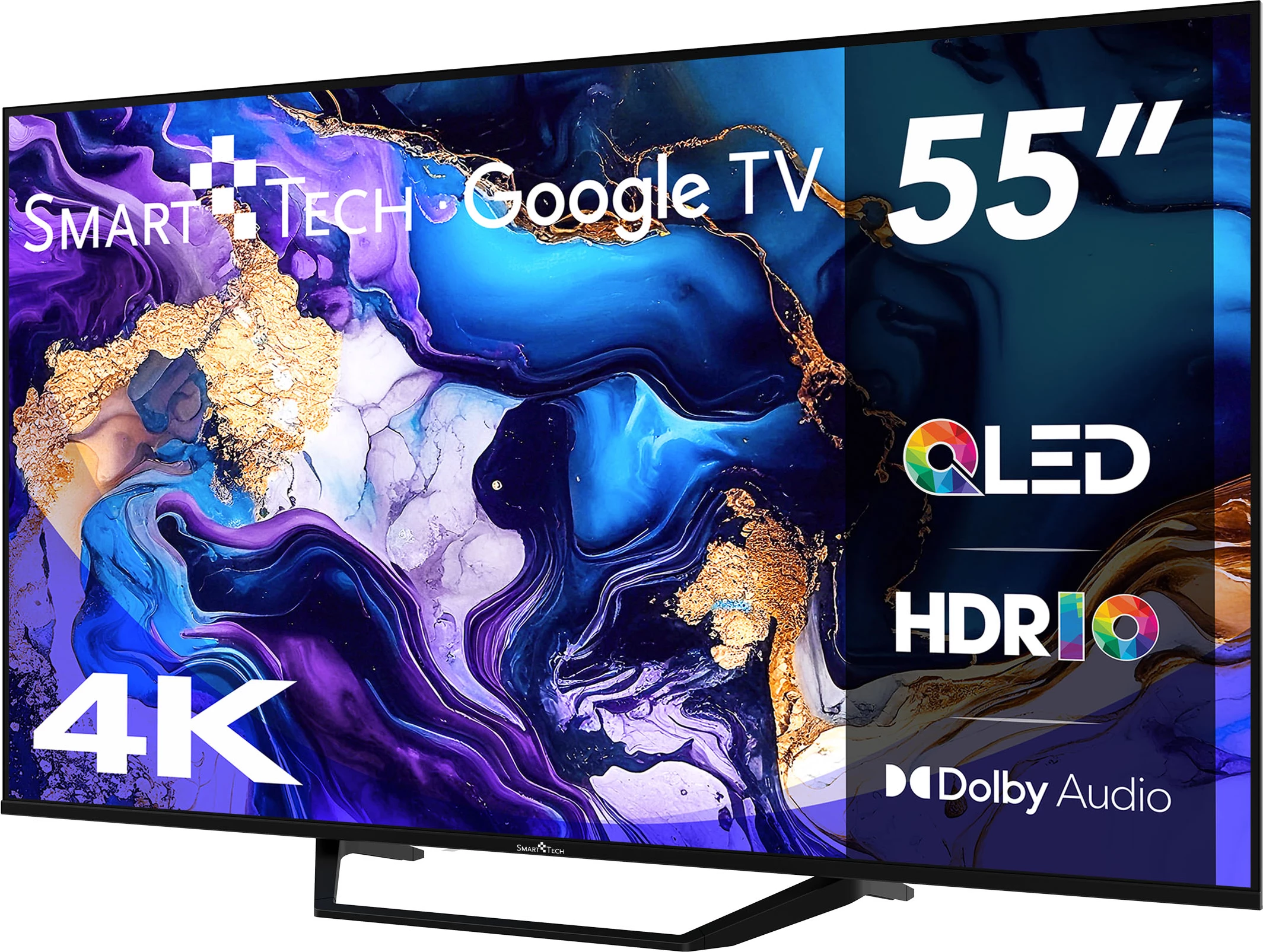 Smart TV SmartTech 55QG06K2 55\" QLED 4K Google TV 5.0 HDR, i zi