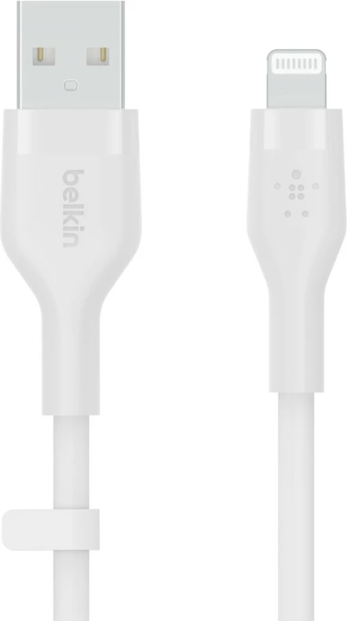 Kabllo Belkin CAA008BT1MWH, 1 m, USB A, USB C/Lightning, Bardhë