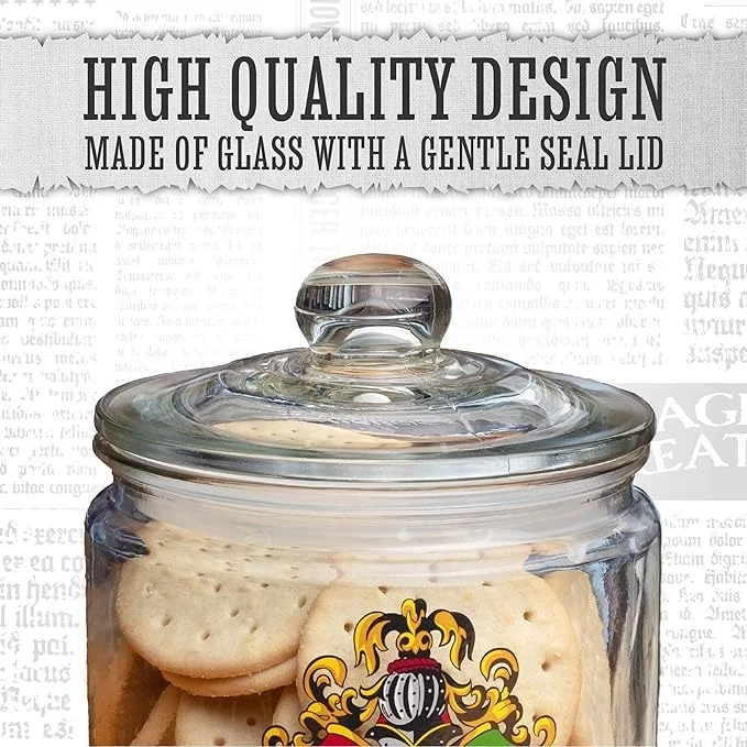 Barattol për biskota Paladone Harry Potter, xham, me stemë Hogwarts