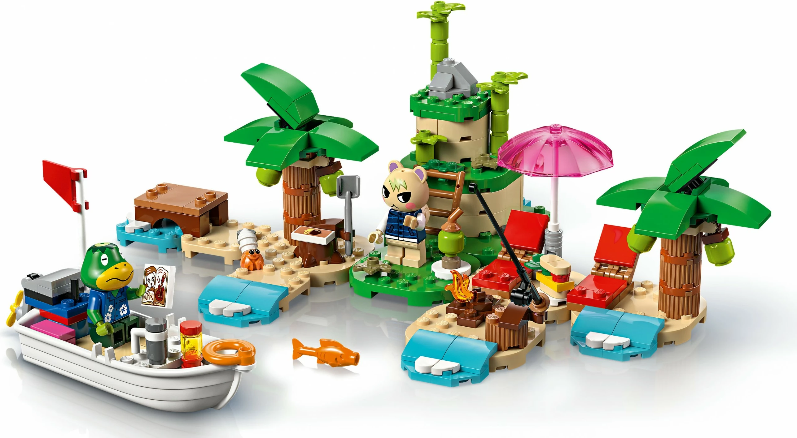 Set ndërtimi LEGO Animal Crossing Kapp'n's Island Boat Tour 233 pjesë, multingjyrësh