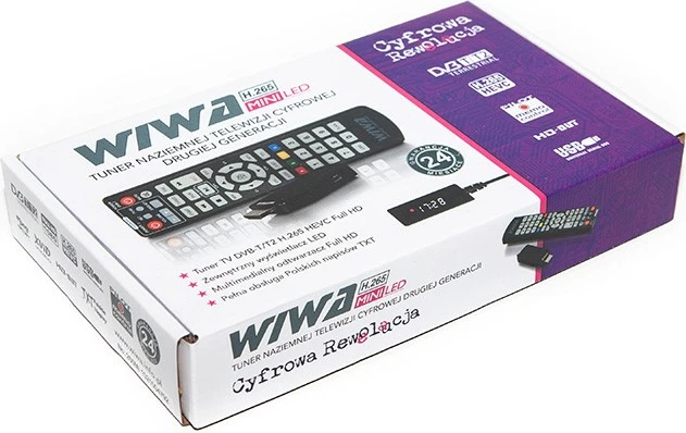 Tuner TV Wiwa H.265 MINI LED me telekomandë, i zi