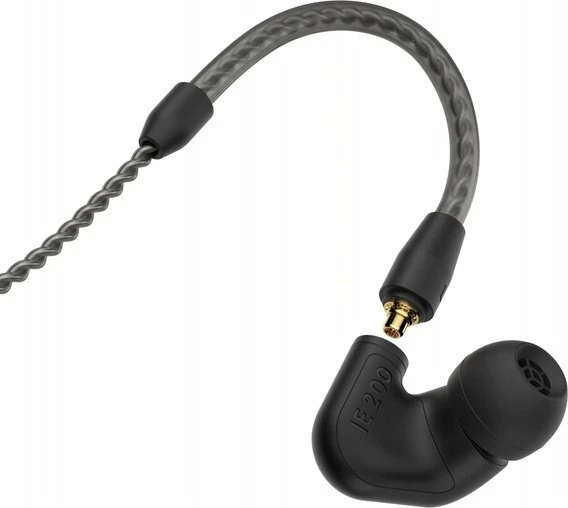 Kufje Sennheiser IE 200 me kabllo 3.5 mm, driver dinamik TrueResponse 7 mm, 6–20000 Hz, set adaptera S/M/L, të zeza