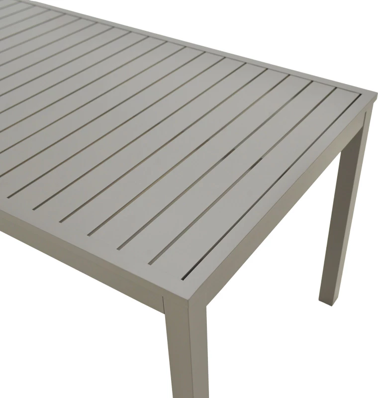 Tavolinë alumini Kliton, ngjyrë shampanje, 150x80x74cm