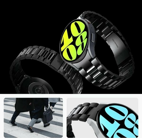 Rrip smartwatch Spigen Modern Fit 316L, për Samsung Galaxy Watch 6 44mm, i zi, 1 copë