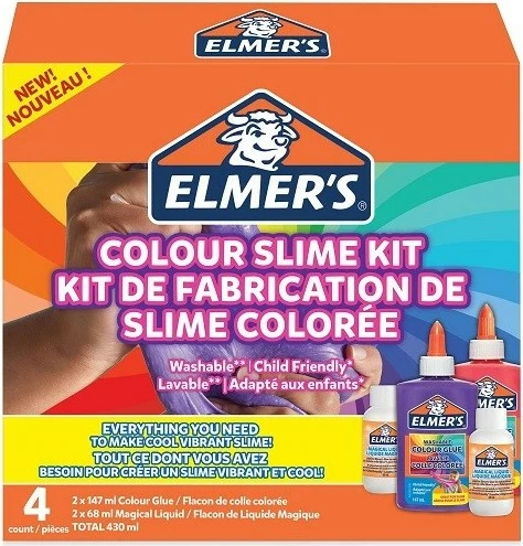 Set slime Elmer's DIY, ngjyra të ndryshme, 430ml