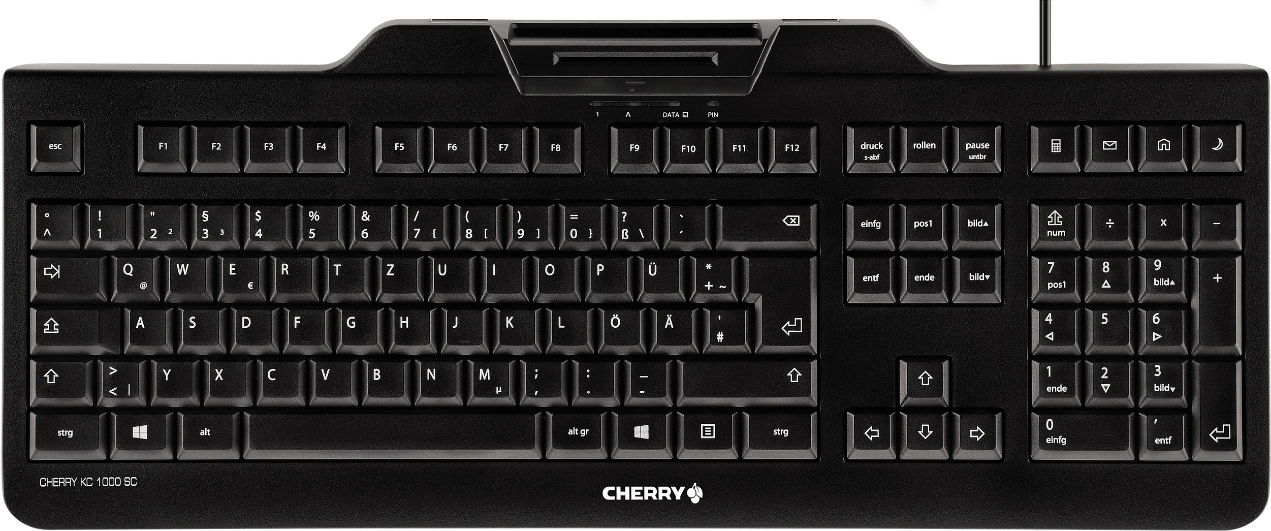 Tastierë Cherry KC 1000 SC, mekanike, smart card reader, USB, QWERTY UK, e zezë