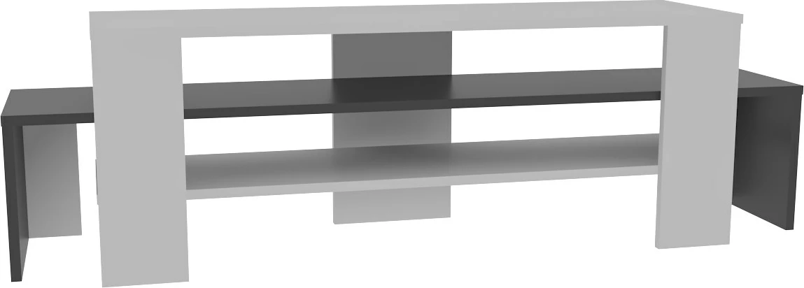 Komodë TV Skye Decor, Lenora, e bardhë dhe antracit