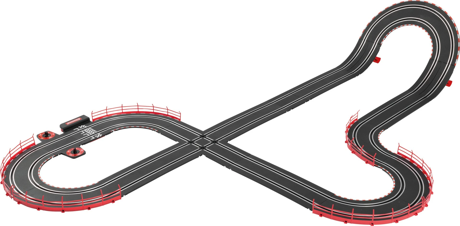 Set gare Carrera 20062582, pista me makina elektrike, 2 lojtarë, 4.9m, zi/blu/kuqe