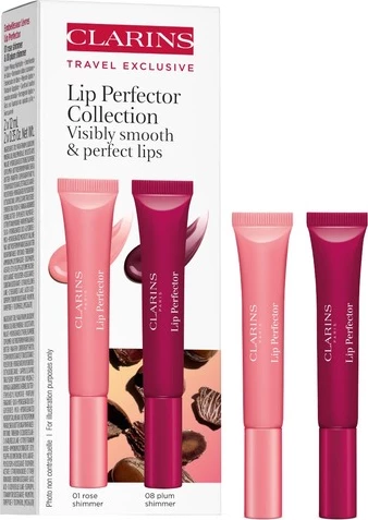 Set buzëkuq Clarins Natural Lip Perfector, 2 copë