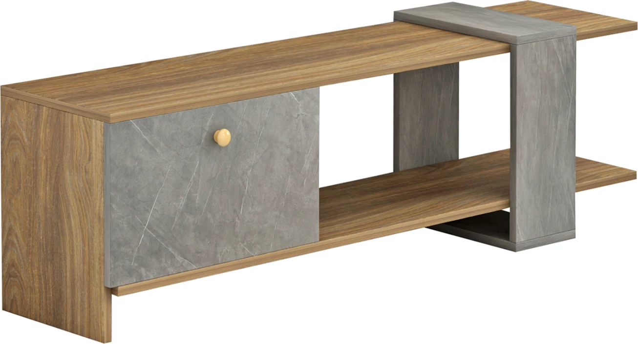 Komodë për TV Henriette FH8900.13, teksturë natyrale-guri, 120x25x37 cm